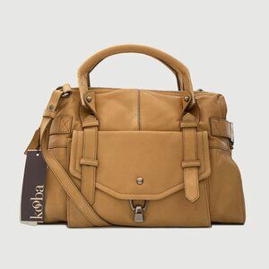 KOOBA Kendal Camel Leather Satchel Bag